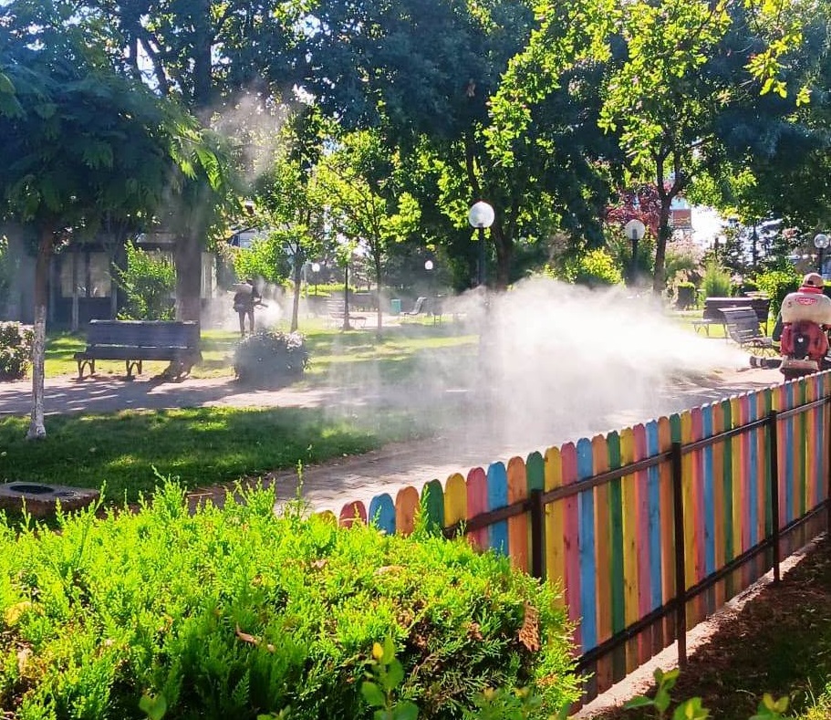 De luni, 6 iulie, echipele din cadrul GSP vor acționa zilnic cu sistemul prevăzut cu tun de pulverizare substanțe biocide