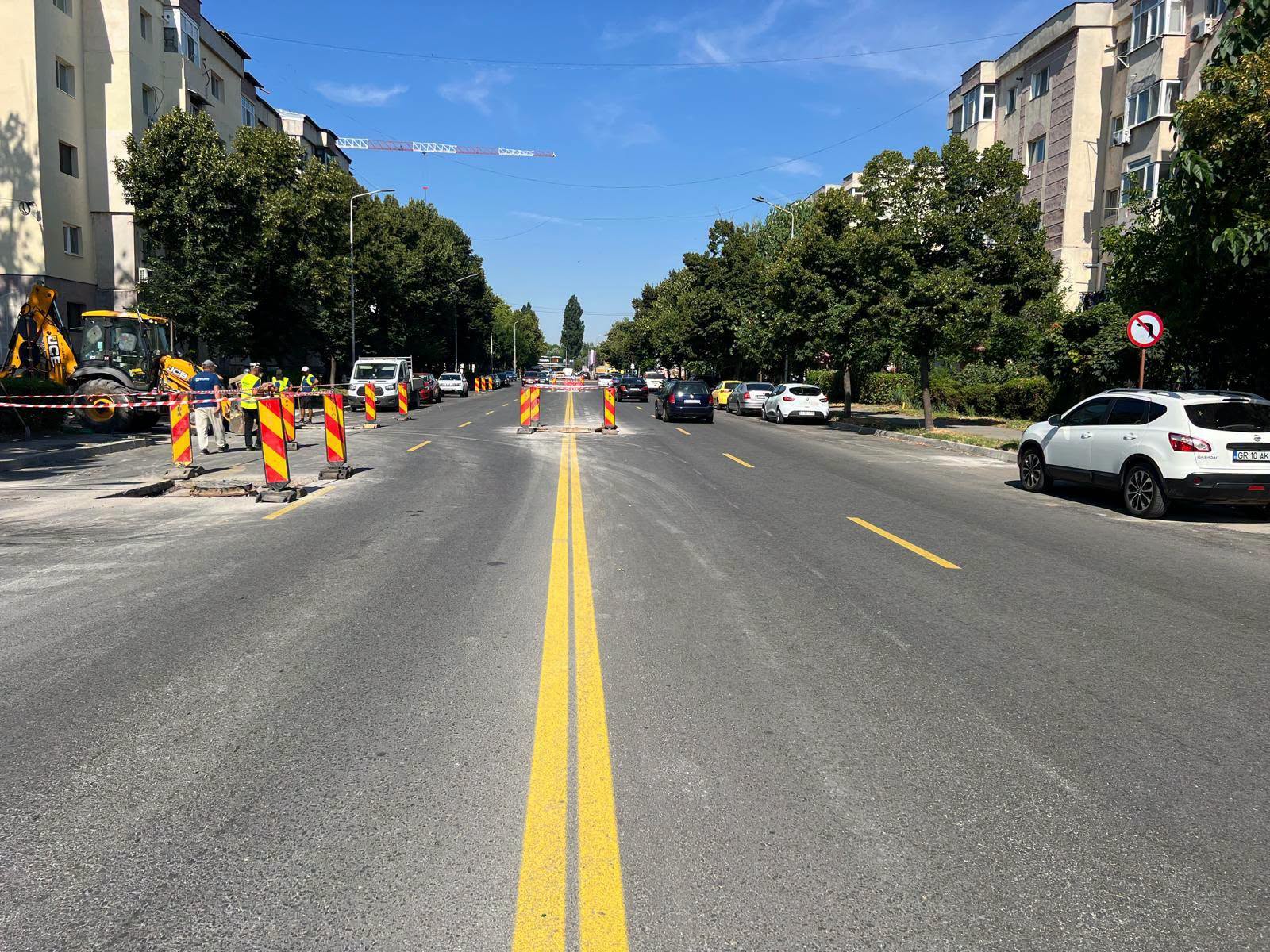 Lucrări de reabilitare au loc în aceste zile și pe B-dul Mihai Viteazul, la intersecția B-dul București – Piața Gării