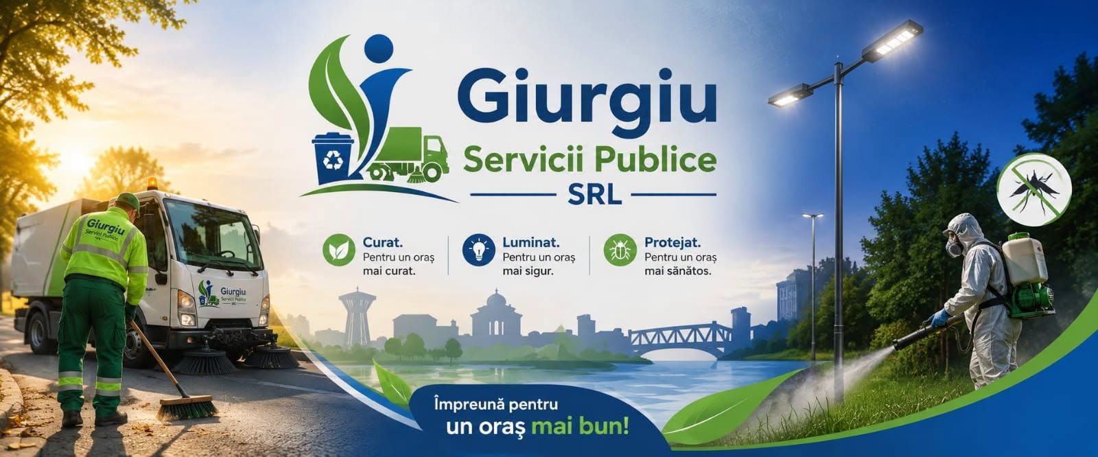 Astăzi, echipele din cadrul Giurgiu Servicii Publice S.R.L. s-au organizat pentru execuția unor lucrări esențiale de utilitate publică